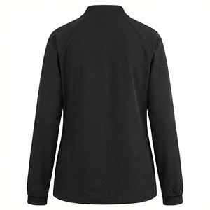 Blouse médicale zippée intégrale personnalisable avec logo pour femmes, uniforme d'infirmière élégant à manches longues, blouses utilitaires à boucles - Product Image 3