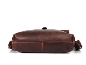 Genuine Leather <b>Roll</b> <b>Top</b> <b>Backpack</b> Adjustable Strap Durable Bohemian Style Solid Pattern Unisex All Seasons Travel Daily Use - Product Image 3