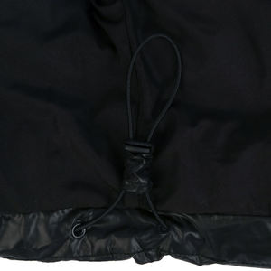 Blouson matelassé noir à col montant, fermeture éclair, coupe-vent, épais, pour l'hiver, avec logo brodé sur le devant, coupe décontractée - Product Image 6