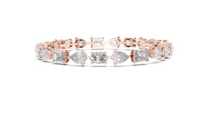 Bracelet élégant en diamants de laboratoire de formes variées, or massif 14 carats IGI, pour mariage, fiançailles, personnalisation, OEM/ODM disponible - Product Image 2