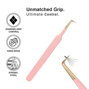 Pink 90 Degree Lash Tweezers 90 Degree Boot Tip Stainless Steel Eyelash Extension Tweezers Lash Applicator Beauty <b>Tools</b> - Product Image 4