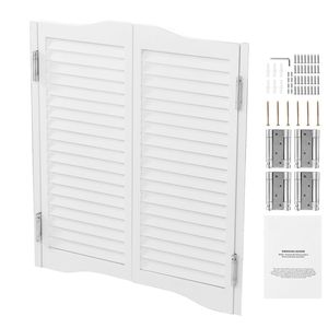 Porte Interne a Battente in Legno di Pino Premium 32"W X 36"H con Parte Superiore Arcuata, Kit Cerniere e Accessori, Design a Doppia Anta Scorrevole - Product Image 1