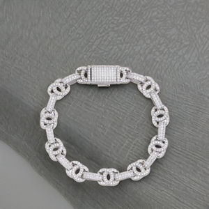 Joyería Hip Hop de Primera Calidad, Plata 925, Personalizable, con Circonitas y Moissanita, Pulseras de Cadena Cubana, Unisex, para Regalo - Product Image 3