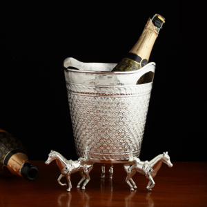 Porta Botellas de Vino con Forma de Caballo Plateado - Product Image 1