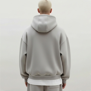 Vente en gros de sweats à capuche oversize pour hommes avec fermeture éclair, style streetwear, en molleton de coton épais de qualité, personnalisables avec logo OEM - Product Image 2