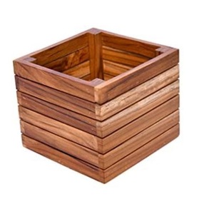 Jardinière en bois rustique classique pour plantes d'intérieur et décoration de jardin extérieur, faite à la main, écologique, à prix abordable - Product Image 2