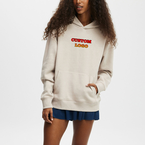 Sudadera con Capucha Extra Grande Personalizada para Mujer, Corte Holgado, 100% Algodón Felpa, Hombros Caídos, Estilo Urbano Ecológico para Invierno - Product Image 4