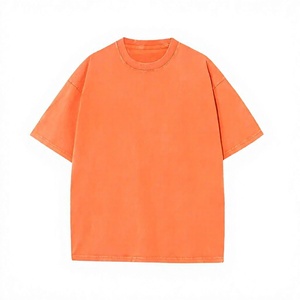 Custom Oversized <b>Polyester</b> Front <b>T</b>-<b>Shirt</b> Men Women Heavyweight Blank Crew Neck Tee Streetwear Casual Plain Unisex Anti-Shrink - Product Image 1