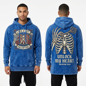 เสื้อฮู้ดดี้ผู้ชายสไตล์มินิมอล ดีไซน์เรียบง่าย ผ้าหนา ทรงโอเวอร์ไซส์ ทรงบ็อกซี่ ผลิตจากผ้าฝ้าย รับผลิตตามสั่ง - Product Image 1