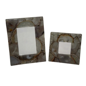 Marco de Fotos Vertical Rectangular Moderno de Piedra Natural, con Diseño de Ágata o Piedra, Impresión de Adhesivo, para Decoración del Hogar GD1950, Gran Venta - Product Image 1
