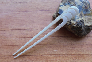 Épingle à cheveux en os pour cheveux épais |   Bâtonnet à cheveux artisanal robuste - Product Image 2