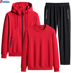 Conjunto Deportivo de Invierno Personalizado con Logotipo, 2 en 1, de Algodón Grueso y Felpa, Unisex, Transpirable, con Capucha Extra Grande y Cintura Elástica, para Hombre, 3 Piezas - Product Image 2