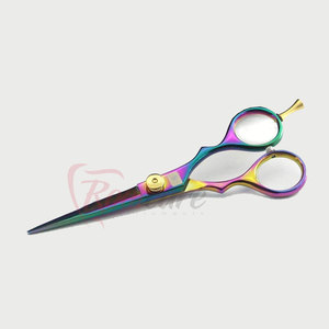 Premium Quality <b>Left</b>-<b>Handed</b> Foldable Barber <b>Scissors</b> Stainless Steel Blade Long New Arrival Top Price ROOTCARE INSTRUMENTS - Product Image 2