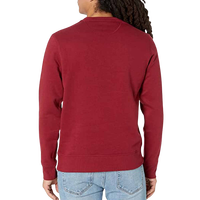 Pull en coton tricoté à col rond boutonné rouge uni pour homme, coupe classique, vêtements décontractés d'hiver