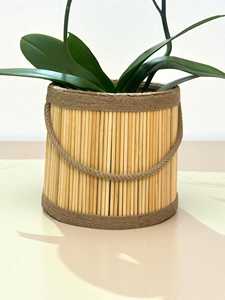 Cesta de Bambú Hecha a Mano para Plantas, Cubierta de Maceta Tejida Estilo Boho, 20x18 cm, Soporte Ecológico y Natural para Plantas, Proveedor OEM Vietnam - Product Image 6