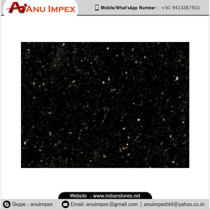 Polished Black <b>Galaxy</b> Granite Stone Slabs for Modern Interior Design and Construction <b>Projects</b> - Product Image 6