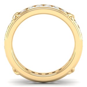 Anillo de Compromiso REYES de Plata de Ley 925 con Oro de 14K y 18K, Corte Redondo, 0.72Ct, Moissanitas, para Mujer, Joyería Fina, Precio al por Mayor - Product Image 4