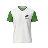 T-shirts à manches courtes pour hommes, coupe classique, col en V, jersey uni, 100% coton, haute qualité, respirant, séchage rapide, avec logo personnalisé