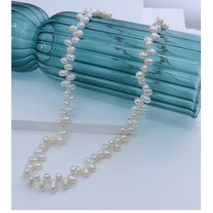 Collar de Perlas de Agua Dulce Naturales, Diseño Minimalista y Versátil, Cadena para Clavícula Popular - Product Image 2