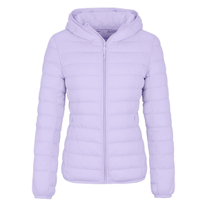 Warm <b>Zipper</b> Style Cotton Padded <b>Women</b> Puffer <b>Jacket</b> Regular Fit Long Sleeve Breathable Down Puffer <b>Jacket</b> For Girls - Product Image 2