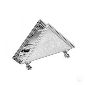 Porte-serviettes et support à mouchoirs en nickel antique de haute qualité Metal Wave, design mobile facile, imperméable et durable - Product Image 4