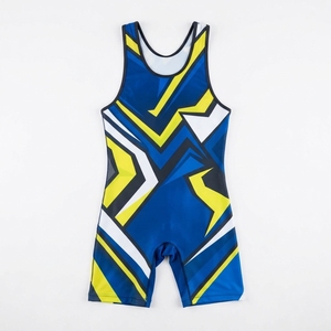 Combinaison de lutte personnalisée en spandex par sublimation, uniforme de lutte pour jeunes et hommes, vente en gros, conception OEM, équipement de lutte - Product Image 1