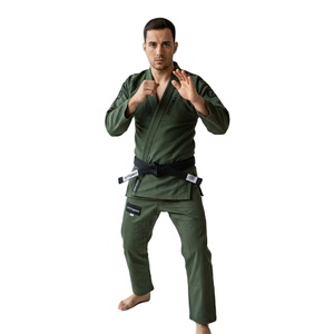 Kimono de Artes Marciales para Hombre, Color Verde Oliva, de Alta Calidad, Ligero, Duradero, Mezcla de Algodón, Transpirable, de Secado Rápido, con Logotipo Personalizado - Product Image 2