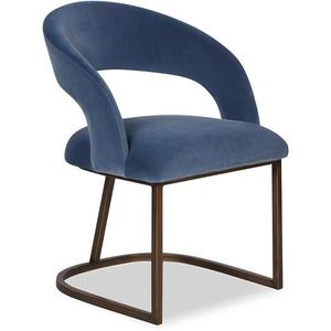 Chaise de salle à manger rembourrée moderne avec structure métallique, dossier incurvé, siège d'appoint pour restaurant, hôtel, maison - Product Image 1