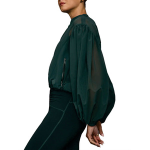 Y2K Street Custom Women’s Sheer Sleeve Cropped Windbreaker Lightweight Fashion Fitness <b>Jacket</b> Premium Lightweight <b>jacket</b> for <b>men</b> - Product Image 3