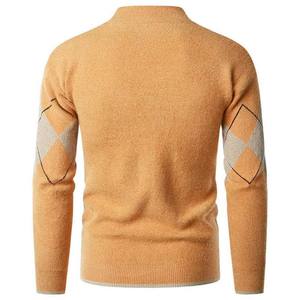 Pull en maille uni pour homme à manches longues, chaud, respirant, anti-boulochage, coupe classique, personnalisable avec logo - Product Image 6