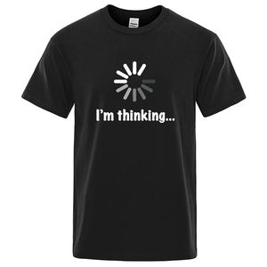 Men's <b>T</b>-<b>shirt</b> High Quality 100% Cotton <b>Funny</b> I‘m Thinking Printed Casual Loose Streetwear Cool Men <b>T</b> <b>Shirt</b> O-neck Male Tops Tees - Product Image 1