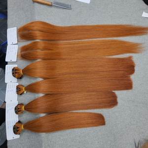 Extensiones de trama de cabello humano 100% mechones de pelo liso crudos de 6-32 pulgadas de color personalizado al por mayor - Product Image 2