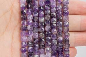 Perles d'améthyste de 5 mm, facettées, de qualité supérieure, pierres précieuses naturelles authentiques, perles en vrac, options de lots en gros - Product Image 2