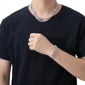 Indian Manufacture <b>Iced</b> <b>Out</b> Hip Hop Diamond Cuban <b>Chain</b> Necklace 14K Gold Luxury Custom Jewelry Men Available Export Price - Product Image 6
