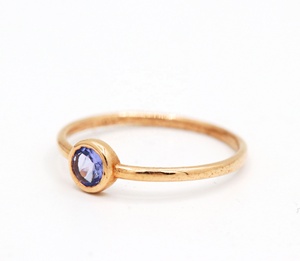 Wholesale 925 <b>Sterling</b> <b>Silver</b> Yellow Gold Plated Natural Round Tanzanite Bezel <b>Set</b> <b>Ring</b> Memoria Jewels - Product Image 2