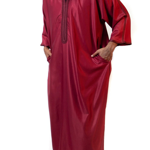 Abelin – Thobe islamique pour homme, manches longues, style urbain, grande taille, couleur unie, respirant, thermique, extensible dans quatre directions – Nouvelle collection très prisée - Product Image 6