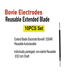 Electrodos de Cauterización ESU de Acero Inoxidable Reutilizables con Hoja Extendida de 2.4mm, Compatibles con Bovie, Empaquetados Individualmente - Product Image 3