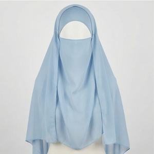 Nouveau hijab instantané en mousseline avec bonnet intégré, design unique, prêt à porter, foulard doux de qualité supérieure, châle élégant - Product Image 1