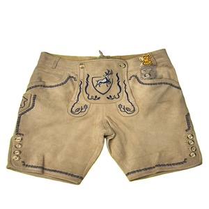 Ahdus Trachten Exports Men's Plus Size Embroidered <b>Leather</b> Lederhosen Mid Waist Bermuda <b>Shorts</b> Casual Style Quick Dry - Product Image 5