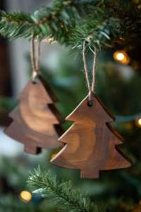 Wooden Christmas <b>Tree</b> <b>Ornament</b> Natural Wood Craft Eco-Friendly Decor NOUSHAD HANDICRAFTS Uttar Pradesh for Holiday Party Family - Product Image 6