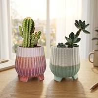 Pot de fleurs en céramique moderne, décoratif pour l'intérieur et l'extérieur, jardinière minimaliste, conteneur de jardin