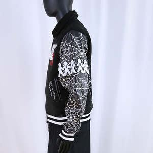 Chaqueta Varsity de Invierno para Hombre, Estilo Urbano Deportivo, Bordado Chenille, Parches Modernos, Lana, Estilo Cool, Superventas - Product Image 3