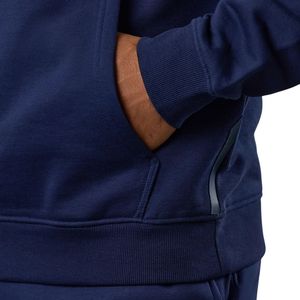 <b>Navy</b> Blue Pullover Hoodie Casual <b>Fleece</b> Sweatshirt Long Sleeve Athletic Gymwear Winter Apparel Hoodie - Product Image 3