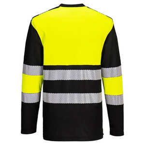 OEM Lightweight Safety Wear Hi Vis Long Sleeves T-<b>Shirts</b> <b>Worker</b> Reflective Safety Clothing Construction T-<b>Shirts</b> - Product Image 6