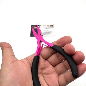 Top Quality Wholesale Stainless Steel Micro-<b>Beads</b> Pressing Professional Hair <b>Extension</b> Tools Flat Nose Pliers with Custom Logo - Product Image 4