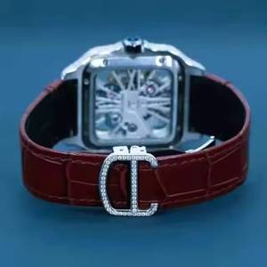 Reloj Analógico de Lujo para Hombre con Movimiento Mecánico, Correa de Acero Inoxidable, Cristal de Zafiro, Esfera Cuadrada de 40 mm, Incrustaciones de Diamantes de Imitación - Product Image 4
