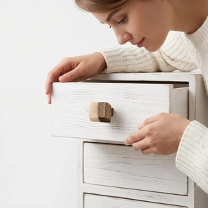 Ba T-Shaped Wood Cabinet Handle Knob <b>Rustic</b> Design for Home Office Use Durable - Product Image 5