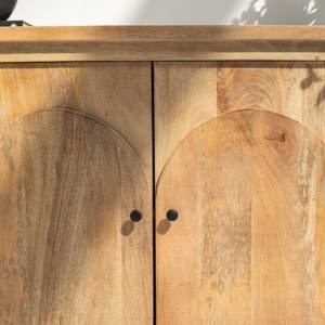 Buffet en bois radiant Vandana Pebble pour des intérieurs modernes élégants, adaptés à l'intérieur et à l'extérieur - Product Image 2