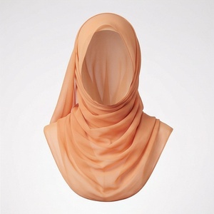 Women Solid Color Chiffon Hijab Breathable Daily Wear Islamic Scarf Shawl - Product Image 1