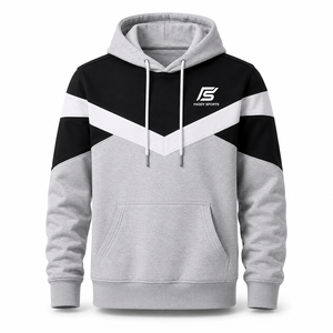 Sudadera Deportiva Personalizada con Bloques de Color en Forma de V para Hombre, Sudadera con Capucha de Alta Calidad para Gimnasio y Fitness, Ropa Deportiva Informal - Product Image 1